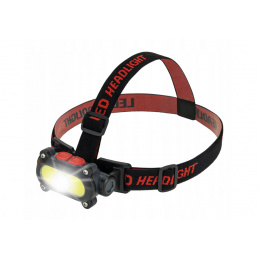 LED čelovka COB - nabíjateľná