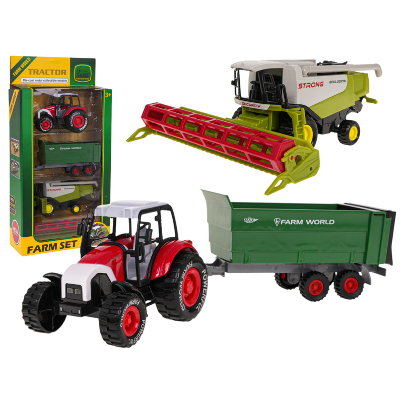 Sada Poľnohospodárskych Vozidiel Traktor + Kombajn