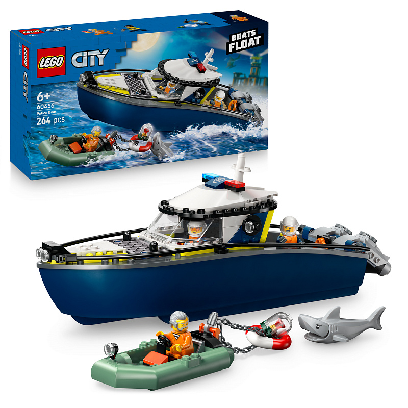 LEGO® City 60456 Naháňačka v policajnej lodi