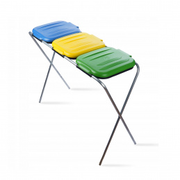 Aga Stojan na odpadkové vrecia 3x120 l Žltý, Modrý, Zelený