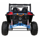 Detská batériová buggy UTV-MX Modrá + pohon 4x4 + diaľkové ovládanie + LED audio + úložný priestor + EVA + pomalý štart
