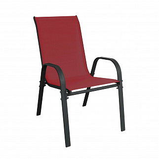 Linder Exclusiv Záhradné kreslo STAPEL MC330885 Tmavo červené