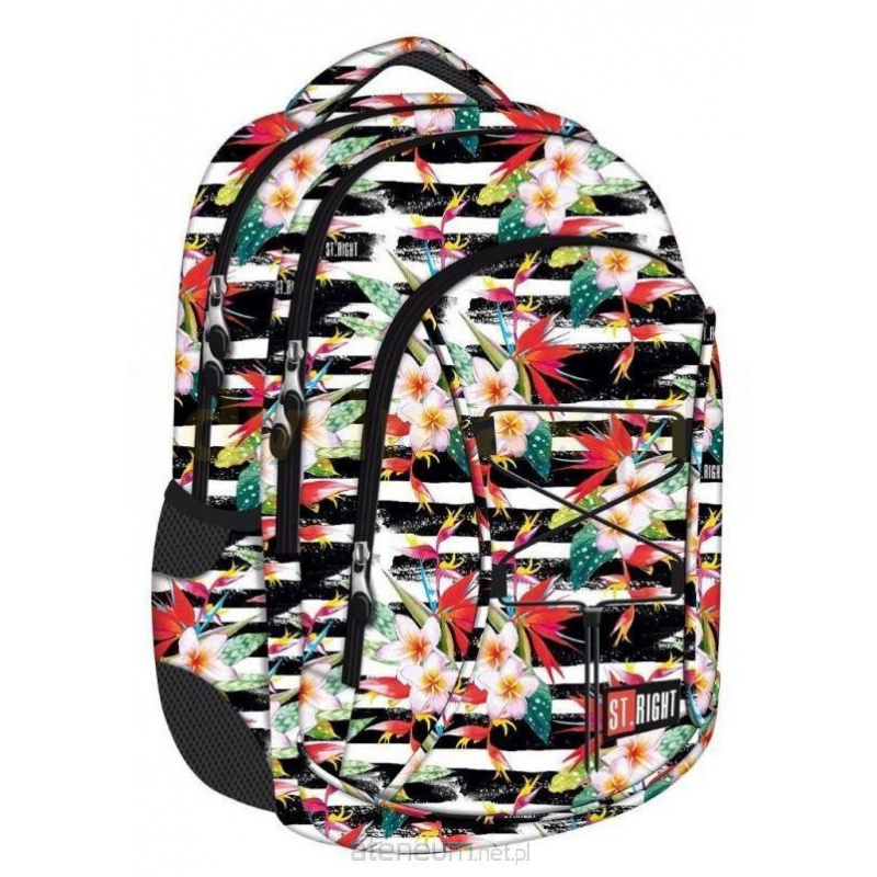 St.RIGHT Školský batoh trojkomorový Tropical Stripes