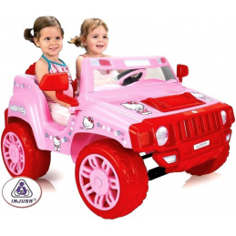 Injusa Elektrické autíčko TWO EVASION HELLO KITTY 12V 2DZ238 - II. KVALITA