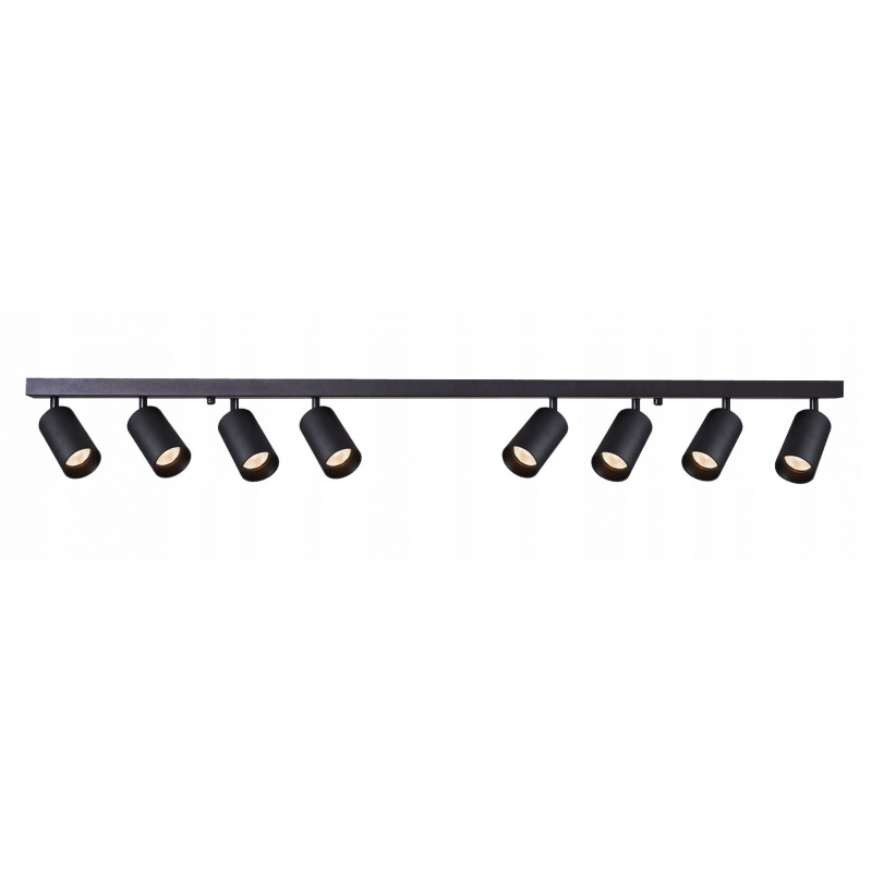 Kolejnicová lampa GU10 VIKI-L 8 - čierna