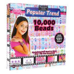 Sada na výrobu šperkov pre deti 6+ Navliekacia základňa na korálky 10000+ el.