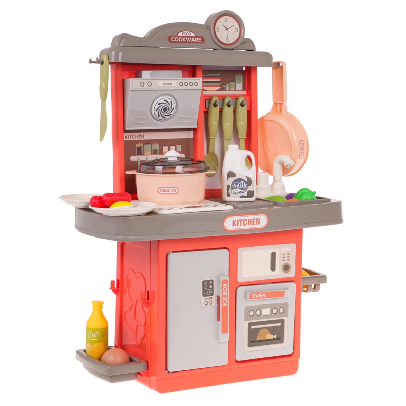 Kuchyňa Kuchynský Kútik s Funkciou Zvuku 35ks. Ružová