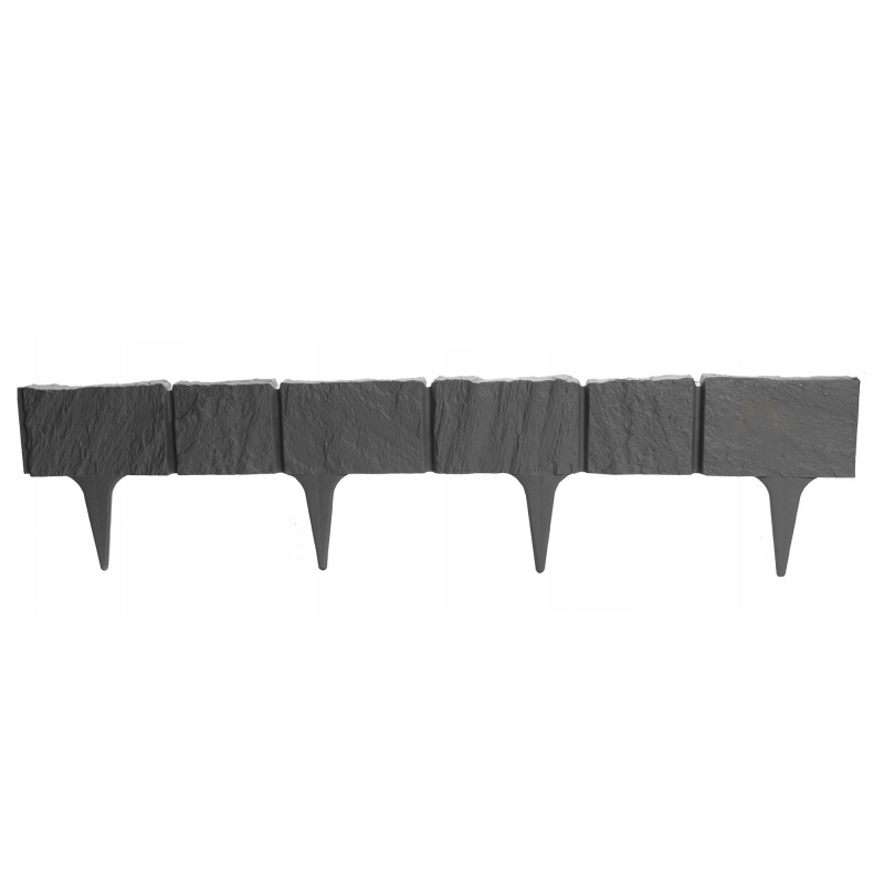 Aga Plastová palisáda 390 cm Sivá