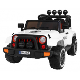 Detské terénne auto Full Time 4WD Biele + 4x4 + Diaľkové ovládanie + LED audio + Úložný priestor Detské terénne auto Full Time 4WD Biele + 4x4 + Diaľkové ovládanie + LED audio + Úložný priestor