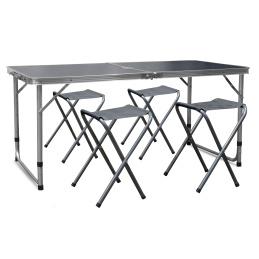 Aga Kempingový skladací set Šedý