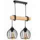 Závesné stropné svietidlo LED drevený trám 2xE27 Luster Wire ball