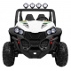Grand Buggy Strong Lift for Kids White + pohon 4x4 + diaľkové ovládanie + nosič batožiny + rádio MP3 + LED dióda