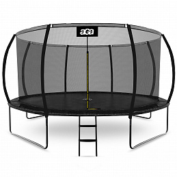 Aga SPORT EXCLUSIVE Trampolína 430 cm Čierna + ochranná sieť + rebrík