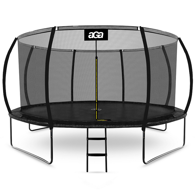 Aga SPORT EXCLUSIVE Trampolína 430 cm Čierna + ochranná sieť + rebrík