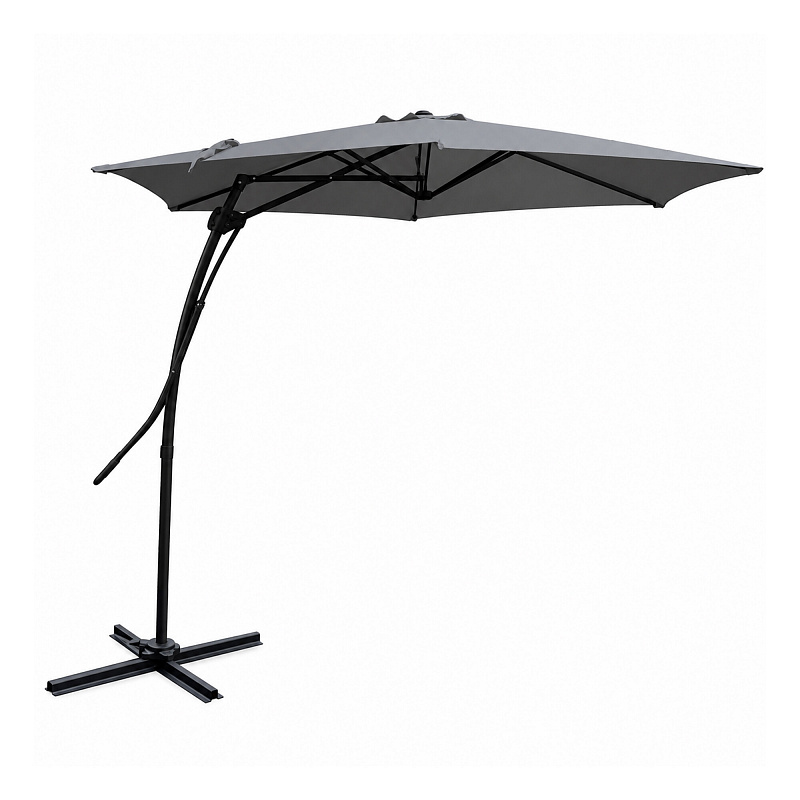 Linder Exclusiv Záhradný slnečník MC2006 350 cm Tmavo sivý