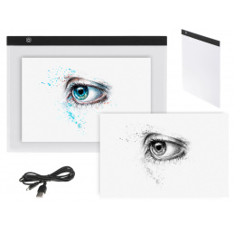 Aga Kresliaca tabuľa LED osvetlená obrysová doska A3