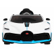 Bugatti Divo Detské autíčko na batérie biele + diaľkové ovládanie + EVA + pomalý štart + LED MP3