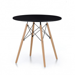 Aga Jedálenský stôl 80 cm Čierny