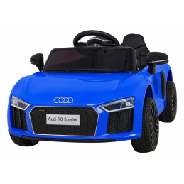 Audi R8 batéria pre deti Modrá + Diaľkové ovládanie + EVA + Pomalý štart + MP3 LED Audi R8 batéria pre deti Modrá + Diaľkové ovládanie + EVA + Pomalý štart + MP3 LED