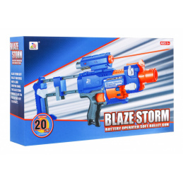 Deti 8+ Pušky Blaze Storm + 20 penových nábojov + Laserový zameriavač + Fľaška