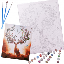 Aga Maľovanie podľa čísel 40x50cm jeleň