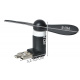 Mini ventilátor microUSB čierna ISO 5770