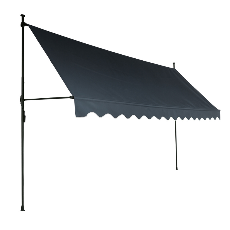 Aga Teleskopická markíza 350x120 cm Šedá