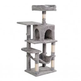 Aga Škrabadlo pre mačky 36x46x110 cm Sivé