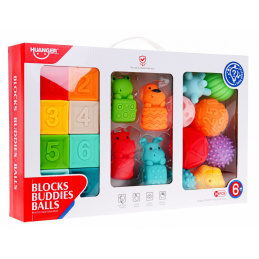 Mega sada 20 zvieracích loptičiek pre deti 6m+ Senzorická hračka Rehabilitácia rúk