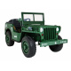 Retro vojenské auto pre 3 deti Zelené + pohon 4x4 + úložné priestory + EVA + pomalý štart + MP3 LED