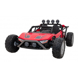 Detská závodná buggy na batérie 5 Red + motory 2x200W + diaľkové ovládanie + LED audio + pomalý štart