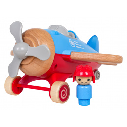 Drevené Lietadlo Modré