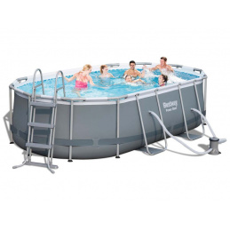 Bestway Power Steel Ovál 4,88 x 3,05 x 1,07 m 56448 + Kartušová filtrácia