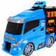 Policajné auto 2v1 pre deti 3+ Úložný priestor pre pružiny + šmykľavka pre auto