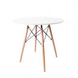 Aga Jedálenský stôl 80 cm Biely