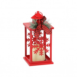 Aga Kovová LED vianočná lucerna Červená Aga Kovová LED vianočná lucerna Červená