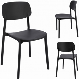 Plastová stolička LARA čierna