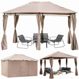 Záhradný pavilón 3x4 m s bočnými stenami vodeodolný