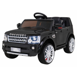 Land Rover Discovery Elektrické detské auto čierne + diaľkové ovládanie + EVA kolesá + pomalý štart + rádio MP3