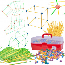 Aga Stavebnica farebné slamky 480 dielikov