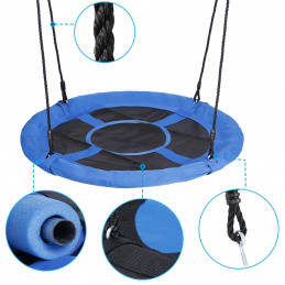 E1 R-SPORT BLUE záhradná závesná hojdačka Bocianie hniezdo 100 cm