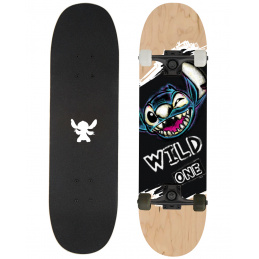 VELKÝ DŘEVĚNÝ SKATEBOARD D100 STITCH WILD ONE