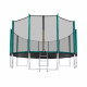 Aga SPORT PRO Trampolína 500 cm Tmavozelená + ochranná sieť + rebrík + vrecko na obuv