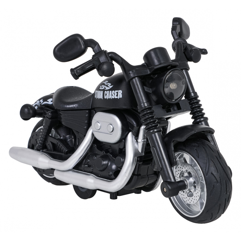 Kovová Motorka Čierna s Funkciou Svetiel a Zvuku