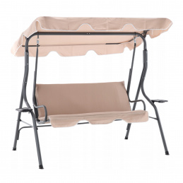 Aga Záhradná hojdačka 170x110x153 cm Béžová