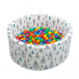 Aga Suchý bazén 90x40 cm s loptičkami