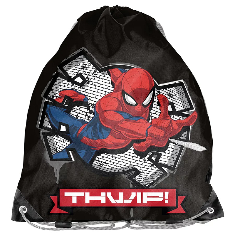 Detský vak na chrbát so superhrdinom, čierny
