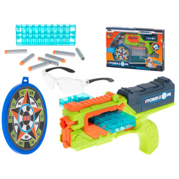 Aga Pištoľ s ochrannými okuliarmi + 18 nábojov