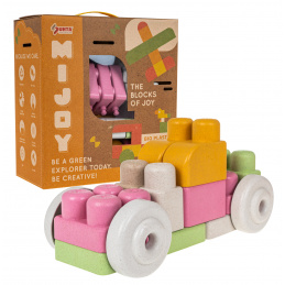 BIO bloky pre deti 18m+ Veľká sada 43 el. + Pastelové farby + Zaoblené hrany + Bioplast