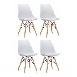 Aga 4x Jedálenská stolička MR2035 Biela
